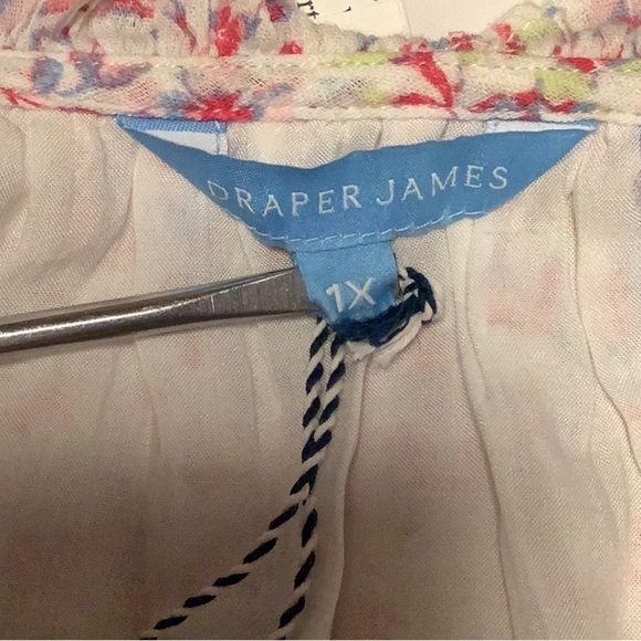 NWOT Draper James Plus Size Size 1 X Pink Flower Print Midi Dress - Picture 5 of 13